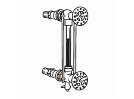 Mitco Gauge Glass, Valve Set & Washers 